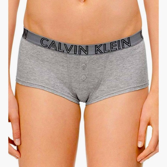 Calvin Klein ULTIMATE COTTON BOYSHORT for women - Pink and Dark Gray - Picture 10 of 11